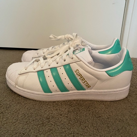 adidas Shoes - Teal Adidas Superstars